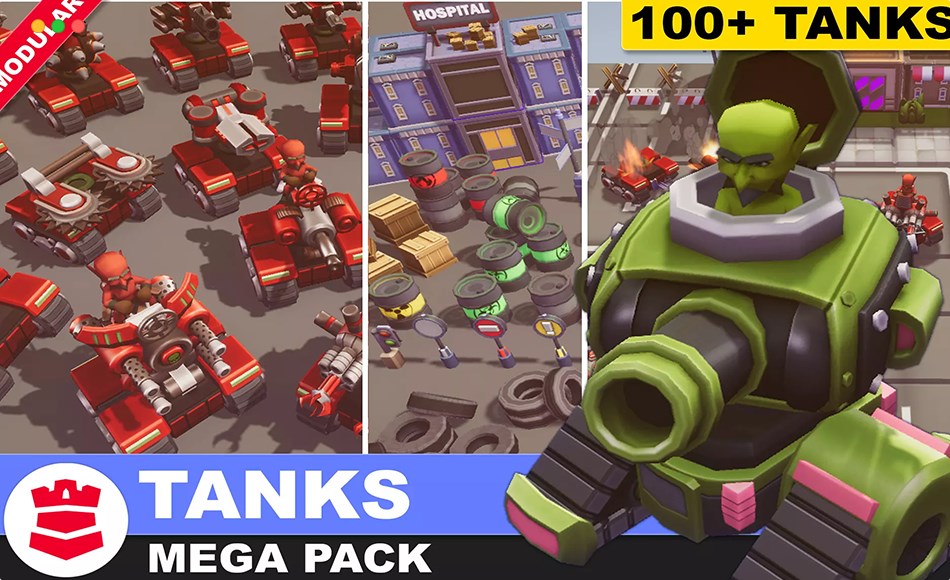 Unity资产 – 游戏坦克资产 TANKS Mega Pack