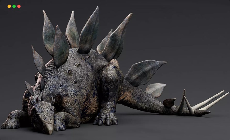 Unity动画 – 106 组剑龙动画 Stegosaurus Real Dinosaur 106 Animations