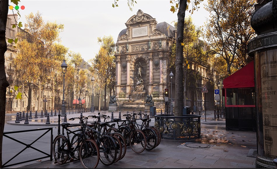 【UE5】巴黎圣米歇尔喷泉 Paris – Fontaine Saint-Michel