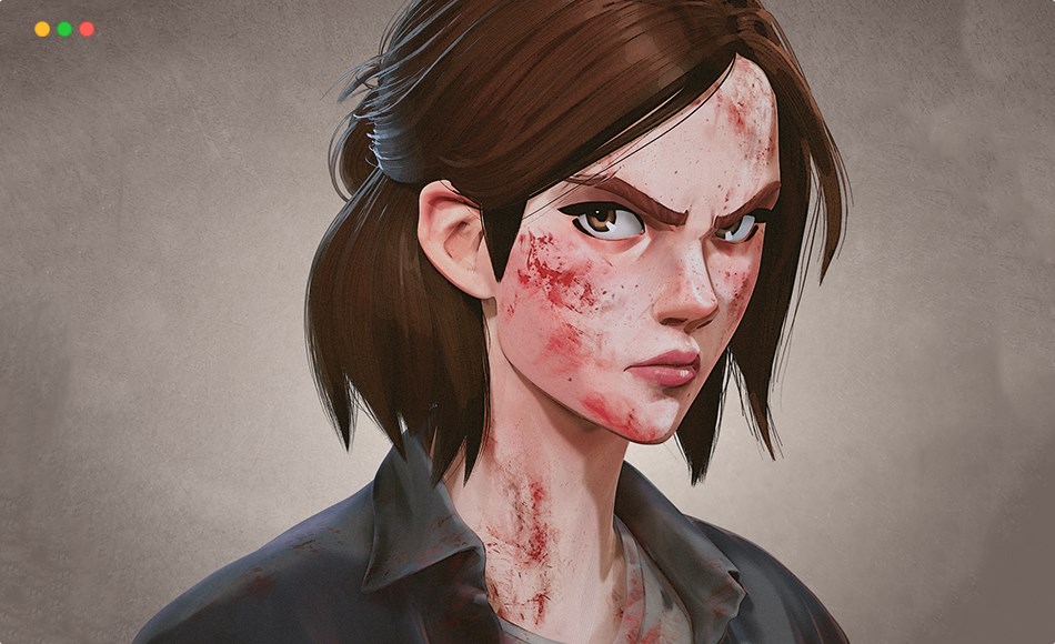 手绘风格角色模型 Hand-Painted Character with 2D look Maya