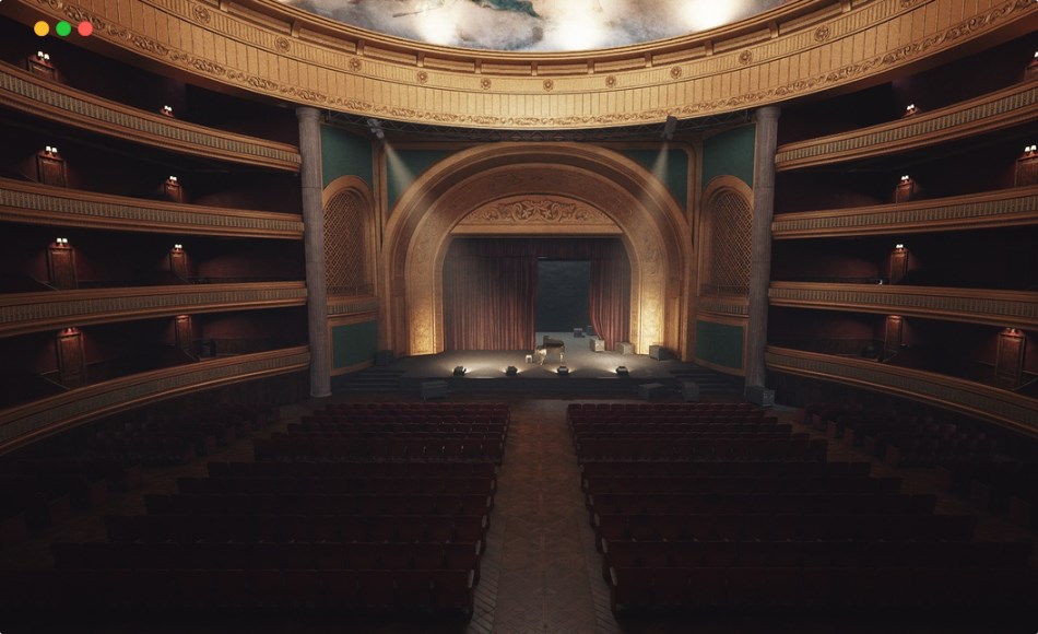 【UE5】音乐厅室内环境 Concert Hall Interior Environment ( Concert Hall Interior Exhibition Theater )