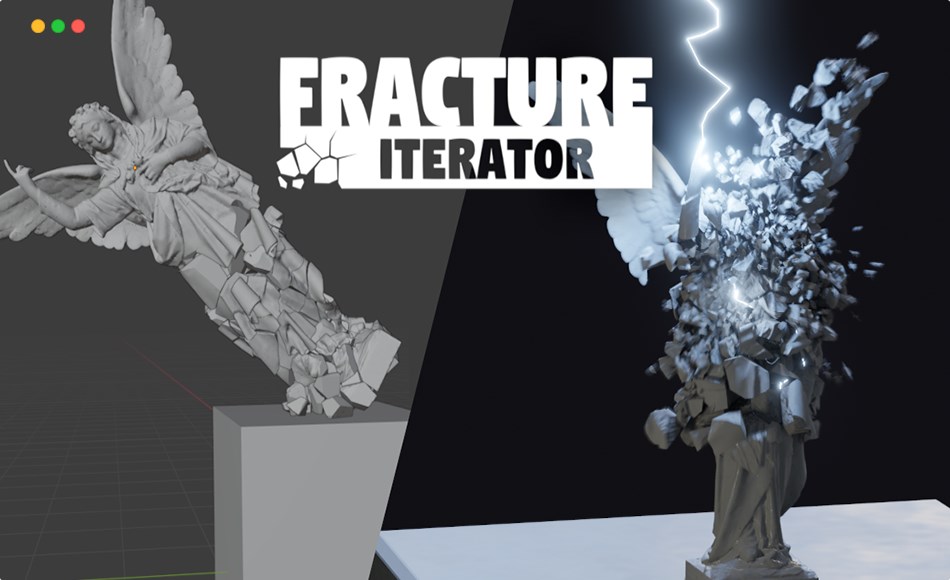 Blender插件 – 破碎特效插件+教程 Fracture-Iterator
