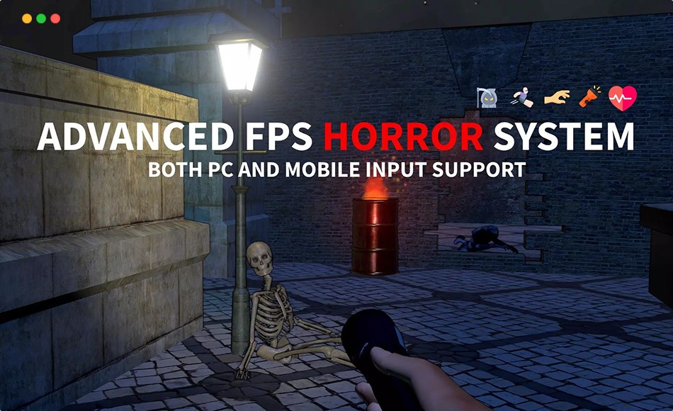 Unity开发 – 第一人称恐怖射击游戏 Advanced Horror FPS Kit for Mobile and PC – First Person Shooter Horror