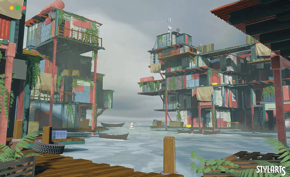 Unity场景 – 风格化漂浮贫民窟 Stylized Floating Slums