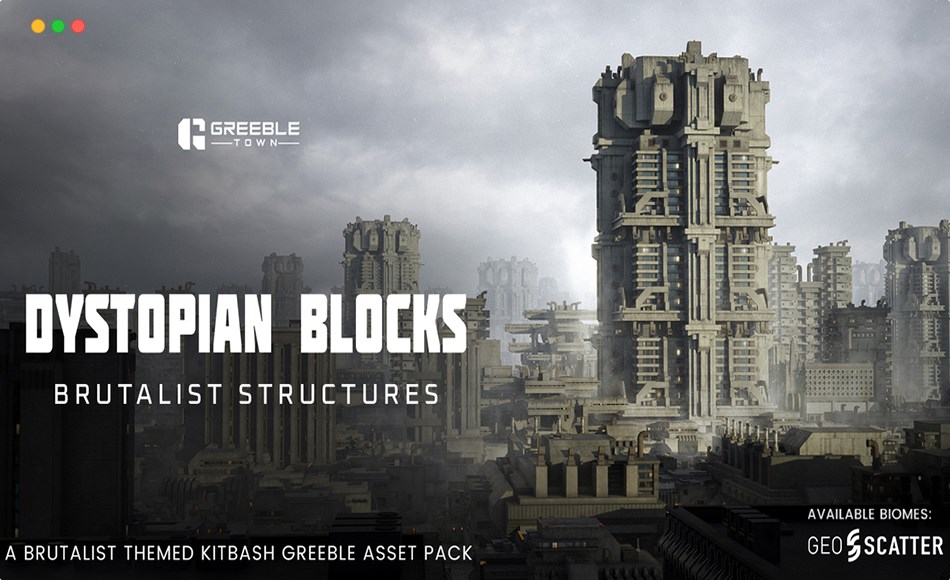 模型资产 – 反乌托邦建筑模型 Dystopian Blocks – Brutalist Structures Kitbash Buildings 模型资产 – 反乌托邦建筑模型 Dystopian Blocks – Brutalist Structures Kitbash Buildings