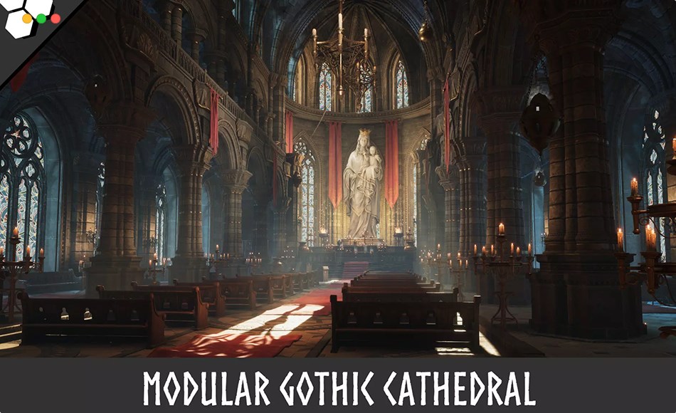 Unity场景 – 模块化哥特式大教堂 Modular Gothic Cathedral (Gothic Cathedral, Modular Cathedral)