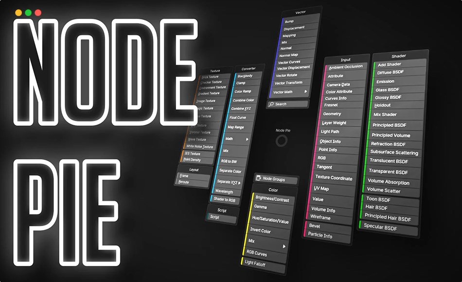 Blender插件 – 热盒插件 Node Pie