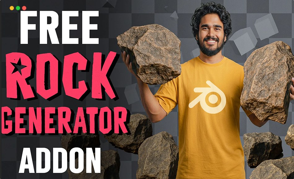 Blender插件 – 岩石生成器 S4C Rock Generator (Blender Add-on)