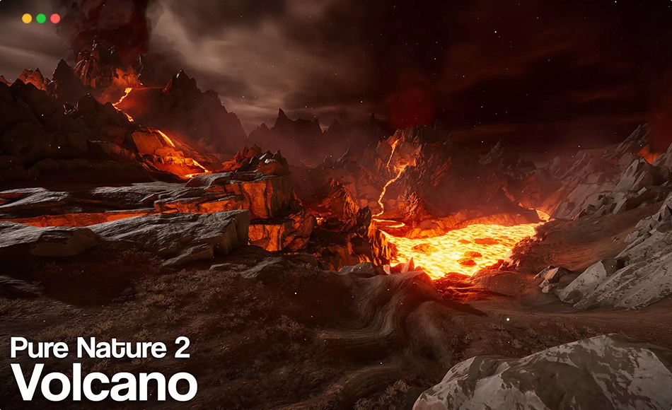 Unity场景 – 风格化火山自然环境 Pure Nature 2 : Volcano