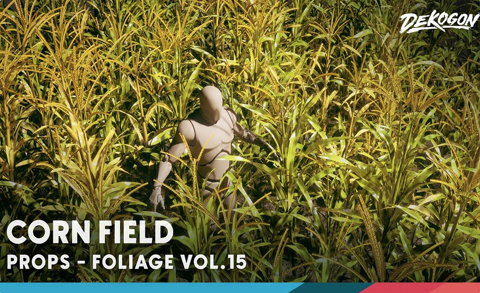 【UE5】玉米田地 Foliage VOL.15 – Corn Field (Nanite and Low Poly)