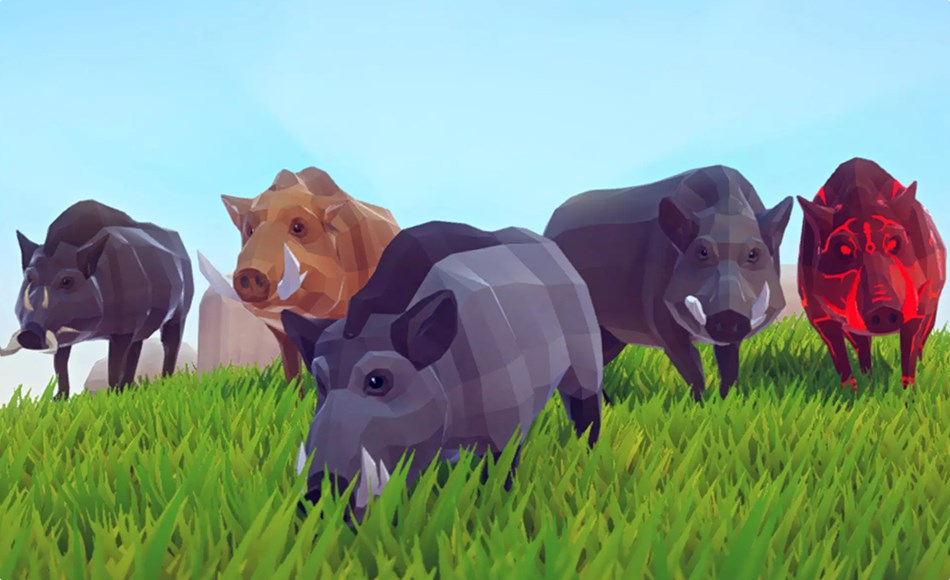 Unity动画 – 风格化野猪动画 Poly Art: Boars