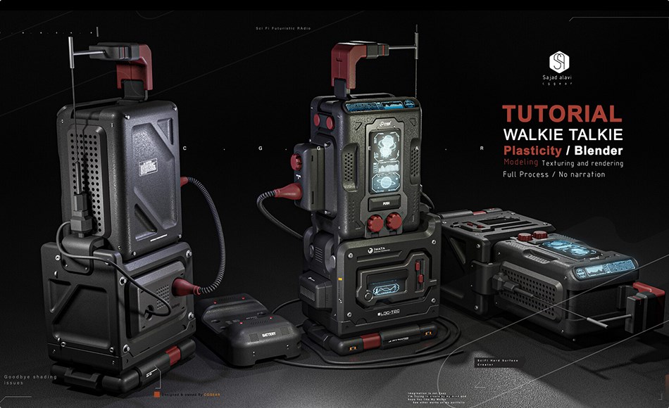 Blender教程 – 对讲机模型创建教程 Plasticity 3D modeling : Walkie talkie Blender教程 – 对讲机模型创建教程 Plasticity 3D modeling : Walkie talkie