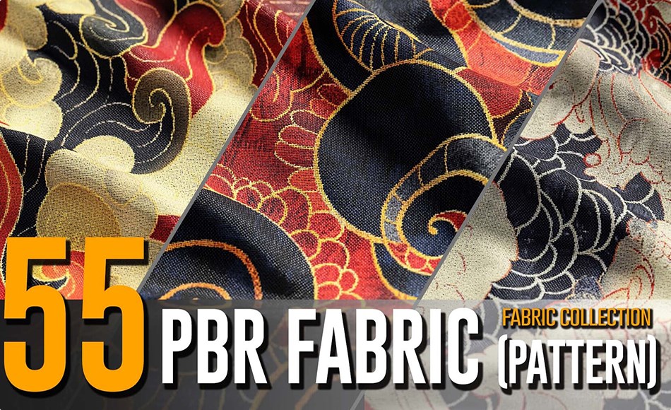 55 组写实布料织物纹理 55 PBR Fabric Collection – VOL 01