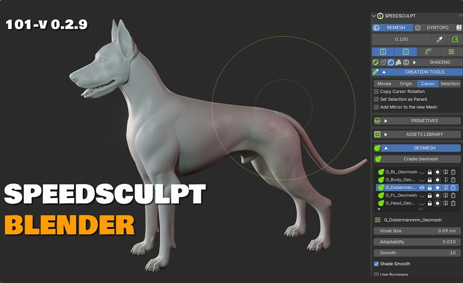 Blender插件 – 辅助建模插件 Speedsculpt + 教程 Blender插件 – 辅助建模插件 Speedsculpt + 教程