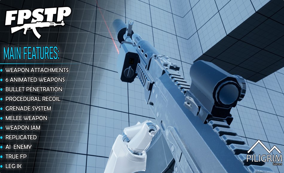 【UE5】第一人称射击游戏开发模板 First Person Shooter Template Pack (FPSTP) 3.2 — Advanced FPS Kit for UE5 【UE5】第一人称射击游戏开发模板 First Person Shooter Template Pack (FPSTP) 3.2 — Advanced FPS Kit for UE5