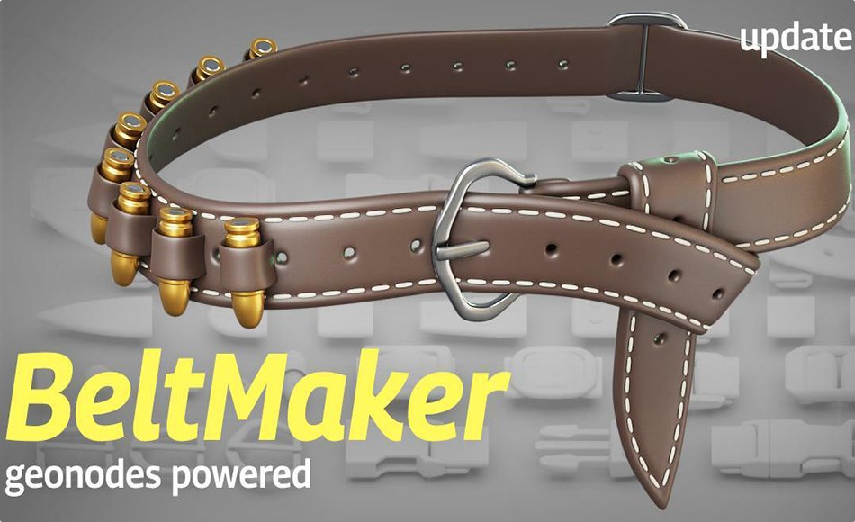 Blender插件 – 腰带制作插件 Belt Maker Blender插件 – 腰带制作插件 Belt Maker