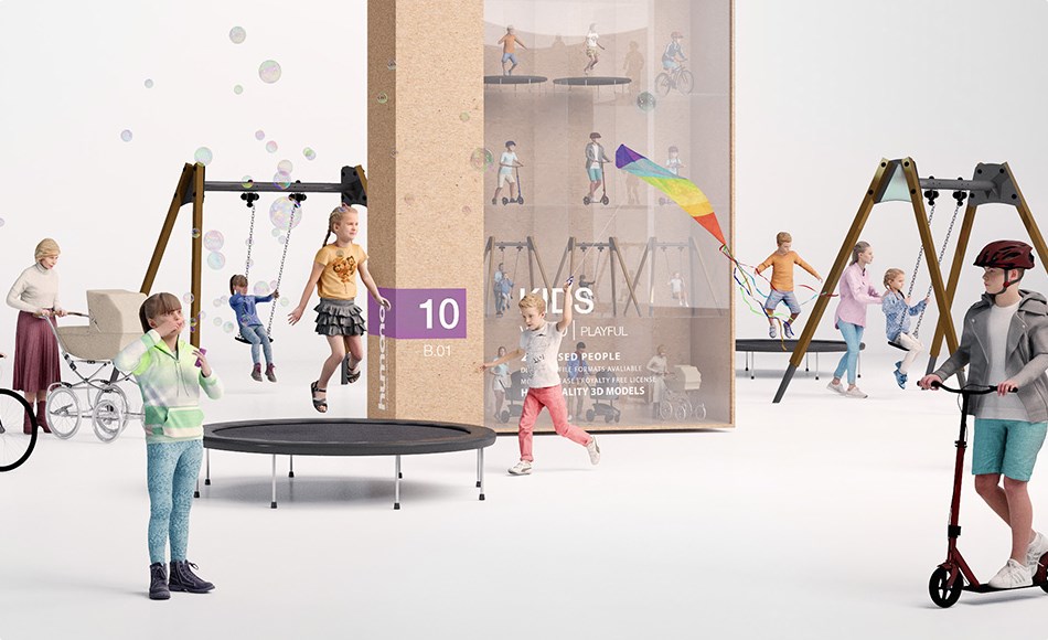 模型资产 – 游乐场儿童角色 Humano – Vol.10 Kids 模型资产 – 游乐场儿童角色 Humano – Vol.10 Kids