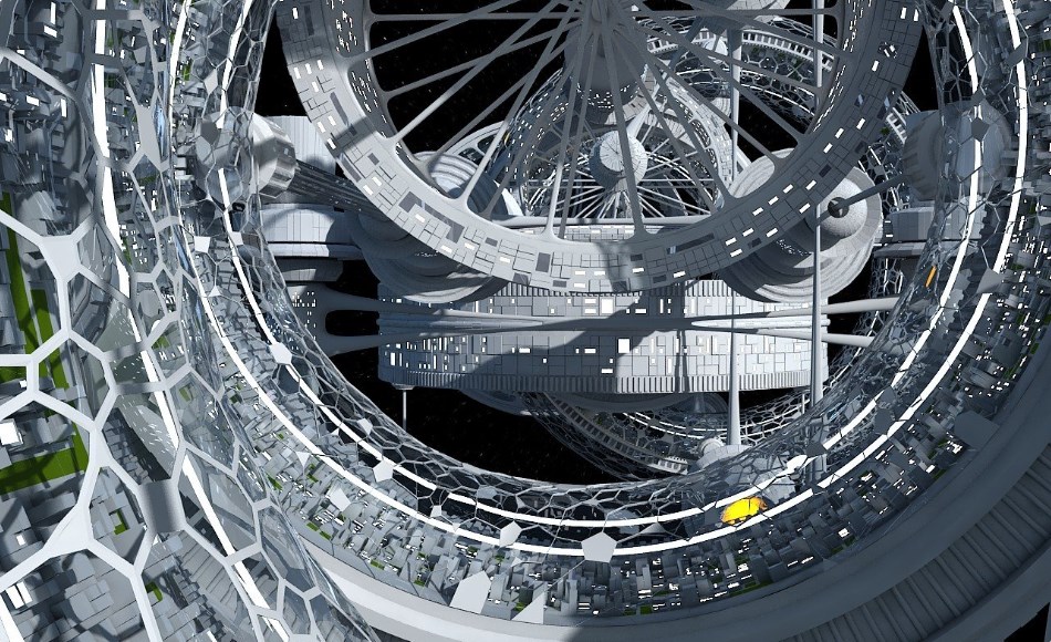 模型资产 – 太空科幻空间站 Space Colony