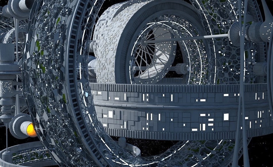 模型资产 – 太空科幻空间站 Space Colony