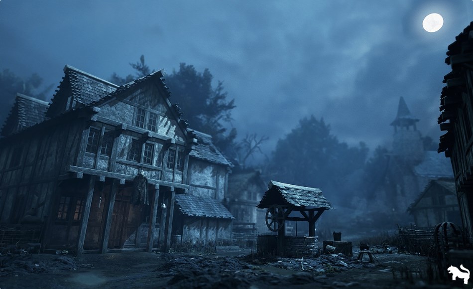 【UE5】恶魔村庄环境 Demonic Village Environment ( Demonic Medieval Village Village Medieval 3D Art )