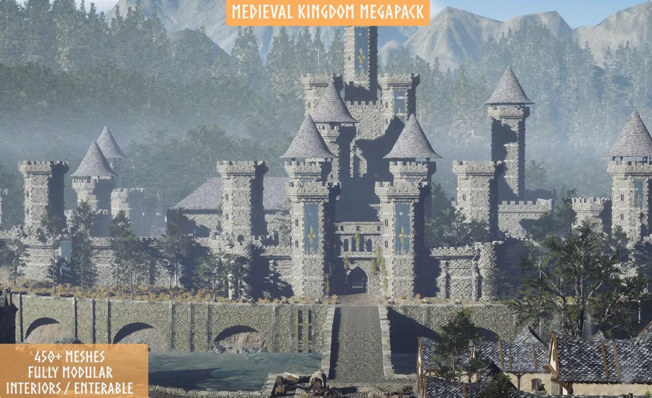 Unity场景 – 中世纪城堡 Medieval Kingdom (Medieval Castle, Medieval Town, Medieval Village, Castle) Unity场景 – 中世纪城堡 Medieval Kingdom (Medieval Castle, Medieval Town, Medieval Village, Castle)