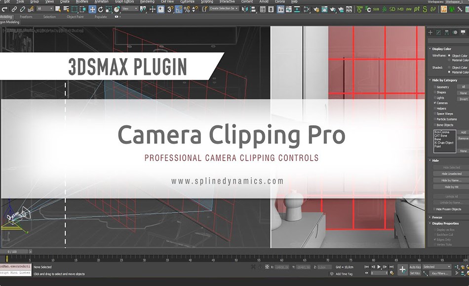 3Dmax插件 – 相机剪辑插件 Camera Clipping Pro 3Dmax插件 – 相机剪辑插件 Camera Clipping Pro