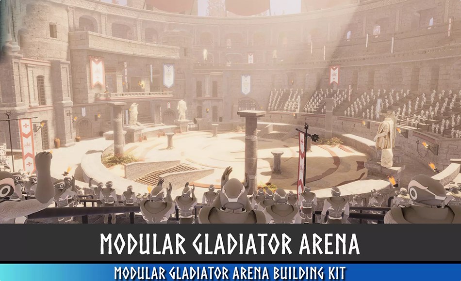 Unity场景 – 模块化角斗场 Modular Gladiator Arena (Gladiator Arena, Arena, Colosseum Arena)