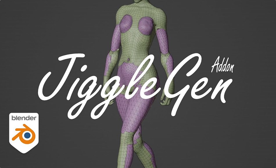 Blender插件 – 布料模拟解析插件 JiggleGen