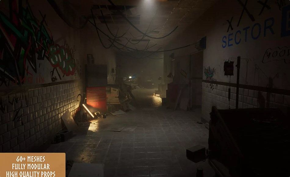 Unity场景 – 模块化废弃医院 Modular Abandoned Hospital Unity场景 – 模块化废弃医院 Modular Abandoned Hospital