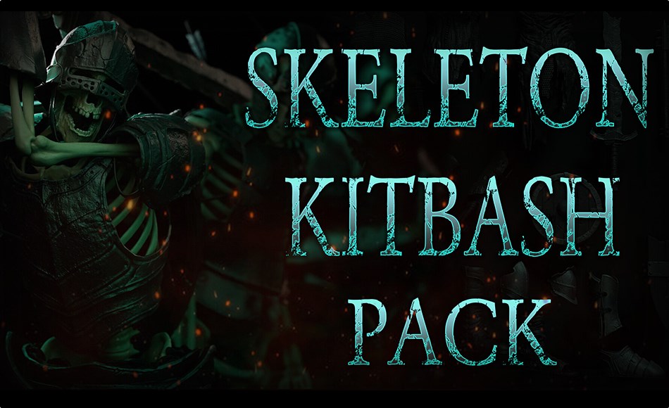 Zbrush笔刷 – 骷髅骨骼模型套件 Zbrush + Blender – Skeleton KitBash Mega Pack