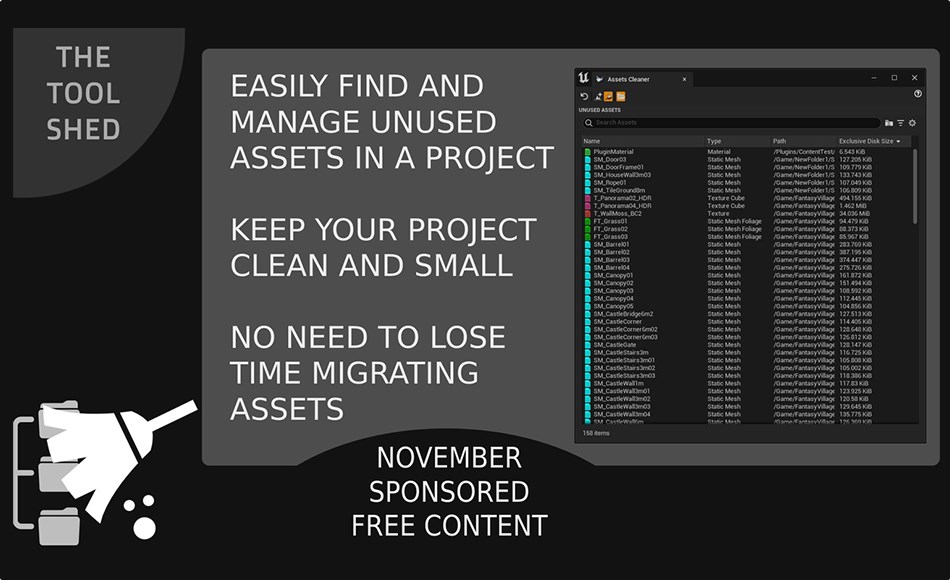 UE4/5插件 – 资产清理工具 Assets Cleaner – Project Cleaning Tool UE4/5插件 – 资产清理工具 Assets Cleaner – Project Cleaning Tool