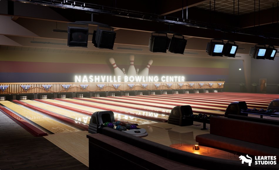 【UE4/5】保龄球馆 Bowling Alley ( Bowling Alley Alley Street Interior Interior 3D Bowling Alley )