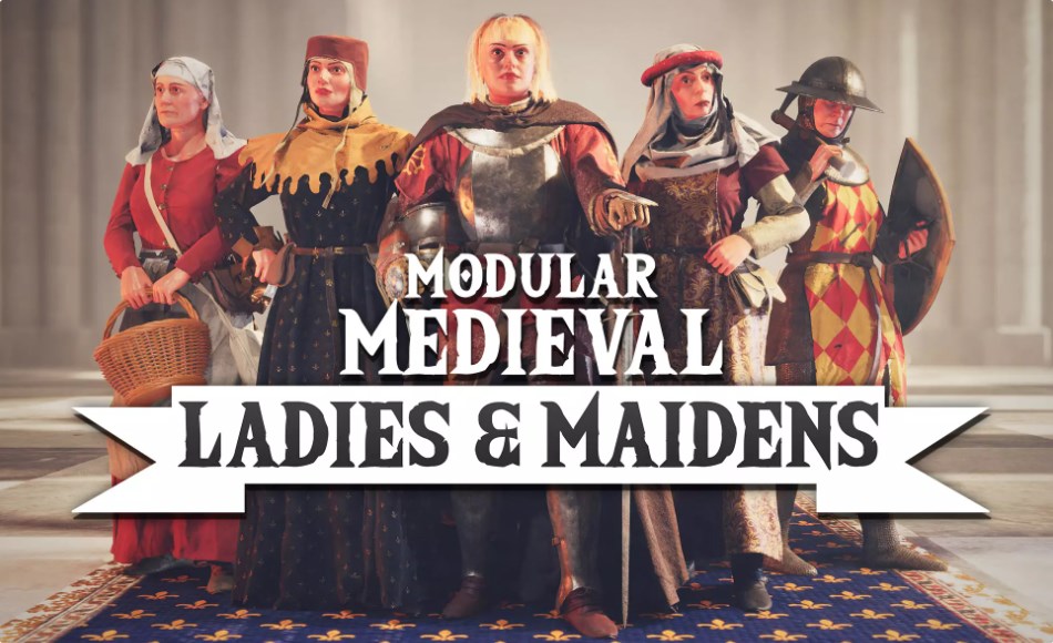 Unity角色 – 模块化中世纪女性角色 Modular Medieval Ladies & Maidens Unity角色 – 模块化中世纪女性角色 Modular Medieval Ladies & Maidens