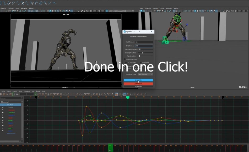 Maya插件 – 动态相机抖动插件 Dynamic Camera Shaker Maya插件 – 动态相机抖动插件 Dynamic Camera Shaker