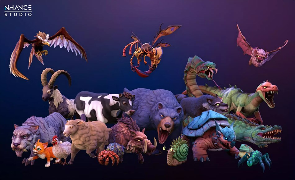 Unity角色 – 风格化生物角色 Stylized Fantasy Creatures Bundle