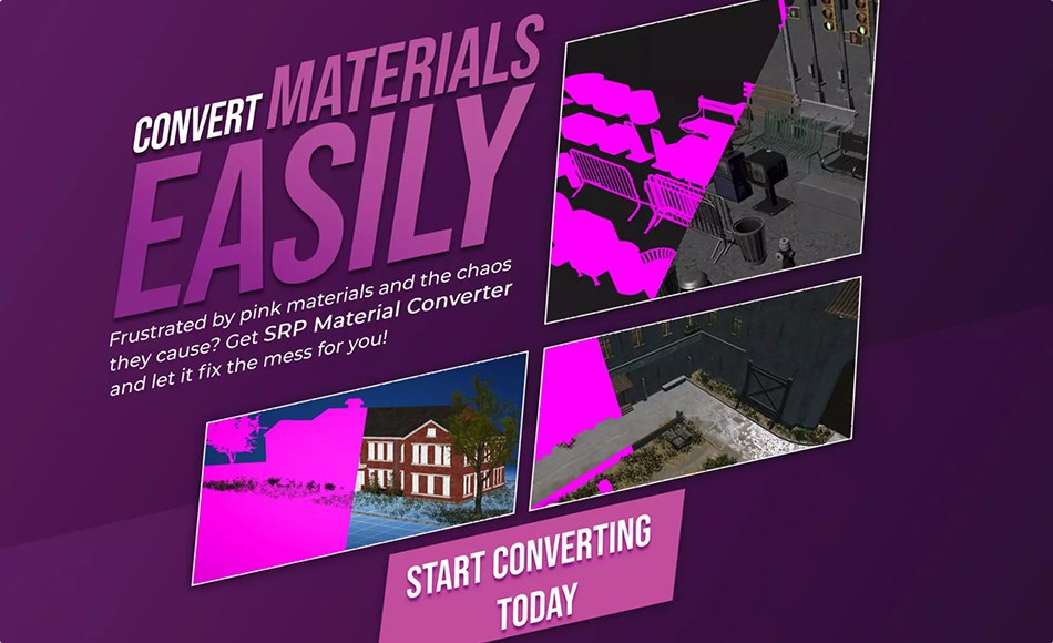 Unity插件 – 材质转换插件 SRP Material Converter – HDRP to URP, HDRP to Built-in & more Unity插件 – 材质转换插件 SRP Material Converter – HDRP to URP, HDRP to Built-in & more