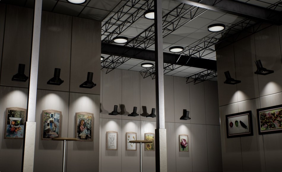 【UE5】博物馆展厅场景 ShowRoom / Museum with 32 Original Paintings ( Museum Expo Showroom Exhibition )