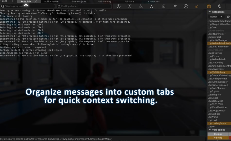 UE5插件 – 游戏日志管理插件 Advanced Game Logging (GLS)
