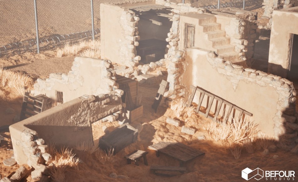 【UE5】古代沙漠遗迹 Ancient Desert Ruins Environment w/ Map Generator PCG