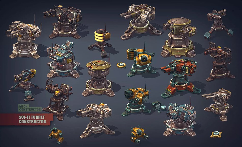 Unity资产 – 科幻炮塔建造者 Sci-Fi Turret Constructor Unity资产 – 科幻炮塔建造者 Sci-Fi Turret Constructor
