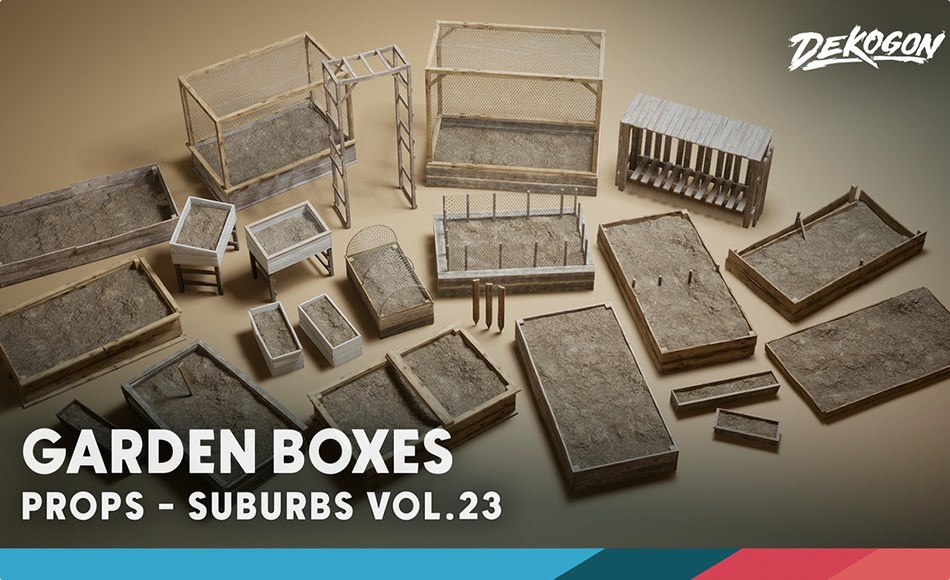 【UE5】花园道具 Suburbs VOL.23 – Garden Boxes (Nanite and Low Poly) 【UE5】花园道具 Suburbs VOL.23 – Garden Boxes (Nanite and Low Poly)
