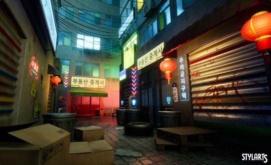 【UE5】 风格化的唐人街场景 Stylized China Town