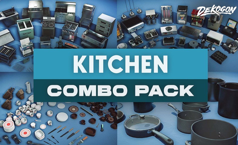 【UE4/5】厨房道具合集包 Kitchen – COMBO Prop Pack (VOL 1-7)