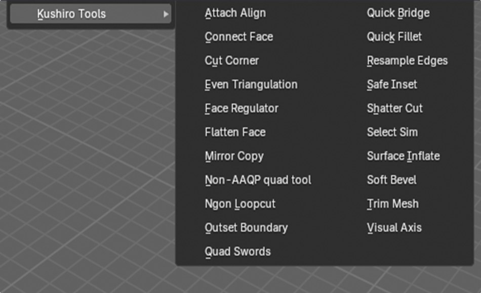 Blender插件 – 模型编辑插件合集 Kushiro Blender Addons Bundle Blender插件 – 模型编辑插件合集 Kushiro Blender Addons Bundle