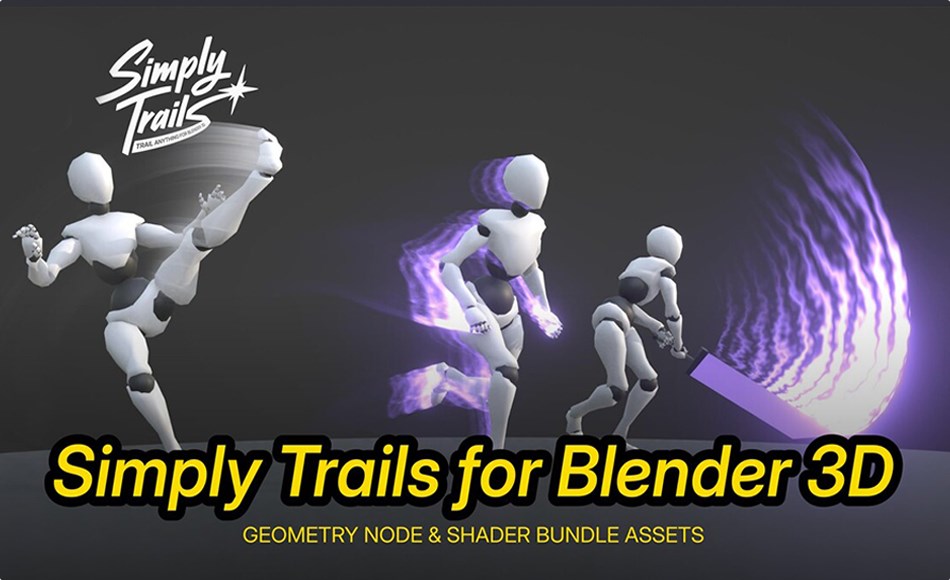 Blender插件 – 拖尾轨迹插件 Simply Trails – Trail Anything