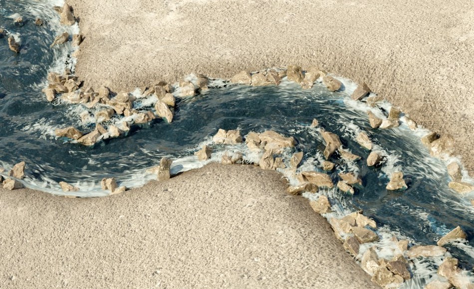 Blender插件 – 实时河流生成插件 Realtime River Generator