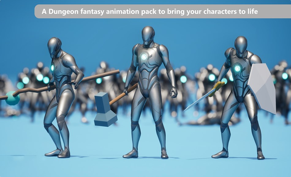 【UE5】游戏角色动作动画 MC Dungeon Life Animation Pack