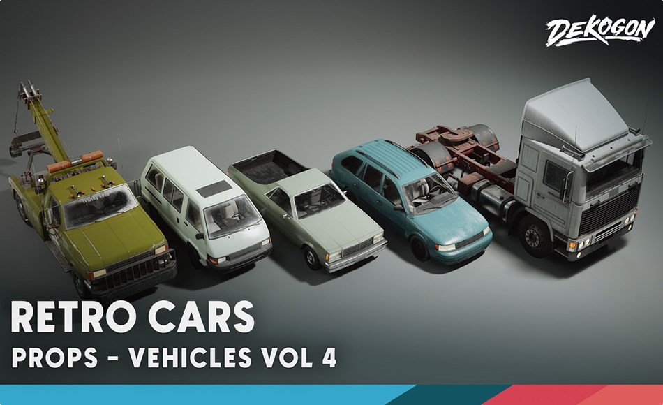 【UE5】复古汽车 Vehicles VOL.4 – Retro Cars (Low Poly)