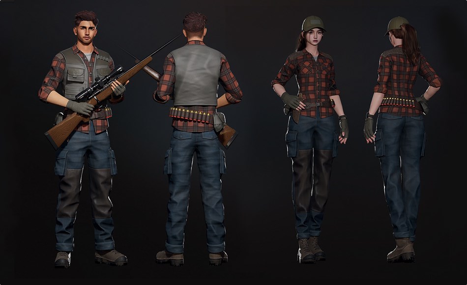 【UE5】伐木工猎人 Lumberjack Hunter – Male and Female Characters
