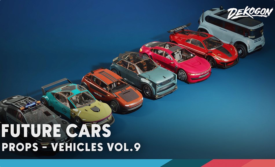 【UE5】未来汽车资产包 Vehicles VOL.9- Future Cars (Low Poly) 【UE5】未来汽车资产包 Vehicles VOL.9- Future Cars (Low Poly)